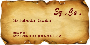 Szloboda Csaba névjegykártya