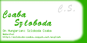 csaba szloboda business card